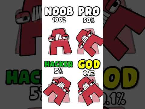 Noob vs Pro vs Hacker vs God - Alphabet Lore v2 #shorts