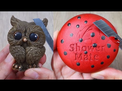 Relaxing Soap Cutting ASMR. Satisfying Soap and lipstick cutting. Corte de jabón - 1062