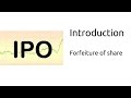 Forfeiture of Shares Concepts