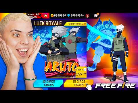 ¡COMPRE A KAKASHI POR 1$ EN FREE FIRE! 💲🔥 * ES LA MEJOR SKIN DE TODO FREE FIRE X NARUTO !