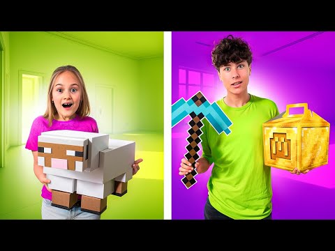 Minecraft in real life for 24 hours