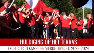 Screenshot van video Huldiging op het terras | Excelsior'31 Kampioen Vierde Divisie D 2023-2024