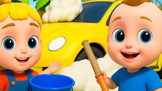 Car Wash Song 🚗 | Let's Wash Cars with Friends | Fun Nursery Rhymes & Kids Songs by Kiky