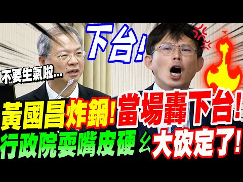 【AI字幕】行政院報應來了！耍嘴皮硬ㄠ！黃國昌炸鍋！當場轟下台！預算大砍定了！秘書長白目說你不要生氣....不講還好，一講更慘！羅智強接力質詢！立院質詢行政院審查 秘書長龔明鑫 #行政院發言人