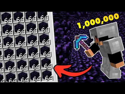 جمعت 1,000,000 أوبسيدين في ماين كرافت !!