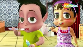 Brush My Teeth English Rhyme I Brush it off l Brush Karo Good Habit English Song for Kids