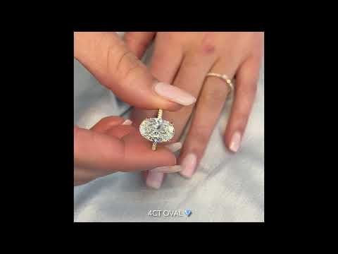 4 carat Oval Diamond Signature Wrap Engagement Ring