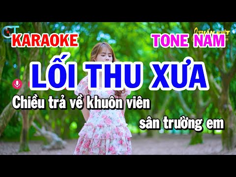 Karaoke Lối Thu Xưa Tone Nam ( Cm ) Nhạc Sống Tuấn Kiệt