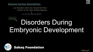 Disorders During Embryonic Development