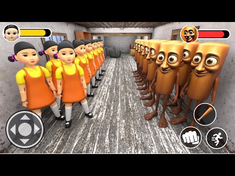 Playing as TUNG TUNG SAHUR ARMY vs Squid Game Doll in Granny House