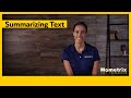 Summarizing Texts and Main Ideas