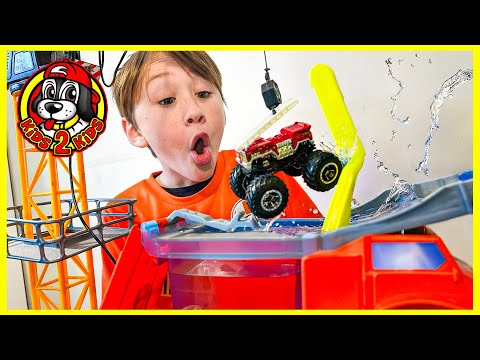 Caleb's Favorite COMPILATION of Hot Wheels Monster Trucks Arena SMASHERS Playsets