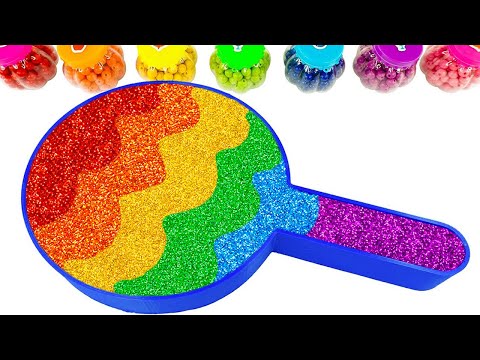 Satisfying Video l How to Make Rainbow Lollipop Bathtub With Glitter Slime ASMR l Best Of Yo Yo Idea