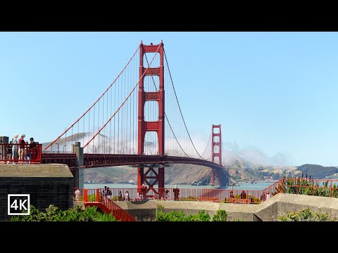 Golden Gate Bridge Epic Views + Foghorn Sounds | San Francisco Must-See! 4K 60