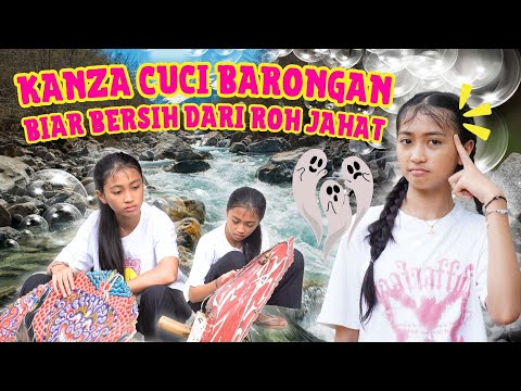 KANZA CUCI BARONGAN BIAR BERSIH DARI ROH JAHAT #vloganak #funny #lucu  #aisyahkanza