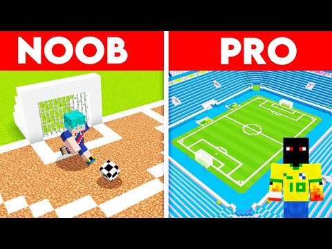ESTADIO DE FÚTBOL de NOOB vs PRO para PROTEGER A LA FAMILIA