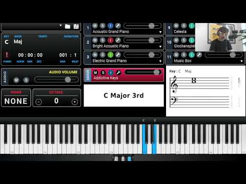 Ejercicio simple de escala y arpegio en piano