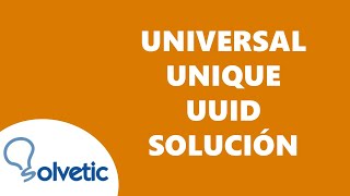 Identificador UUID No Compatible SOLUCION ✅✅