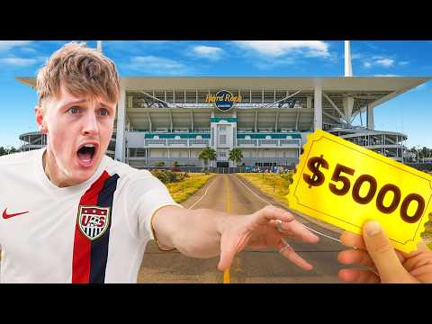 I Tried a $5,000 RACE To a Football Match!