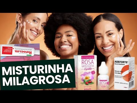 Misturinha Milagrosa: Óleo de Rosa Mosqueta + Hipoglós + Adeforte  O Segredo  para uma Pele Perfeita