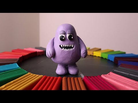 I made a GRIMACE from plasticine.