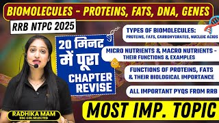 🧬 Biomolecules | Proteins, Fats, DNA, Genes | Complete Biology for SSC, Railway, RRB Exams #ntpc