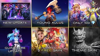 FREE LIMITED SKIN, YOUNG AULUS, ABYSSAL WINGS UPDATE, GUINEVERE UPDATE - Mobile Legends: Bang Bang