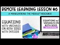 Solving Equations with Variables on Both Sides