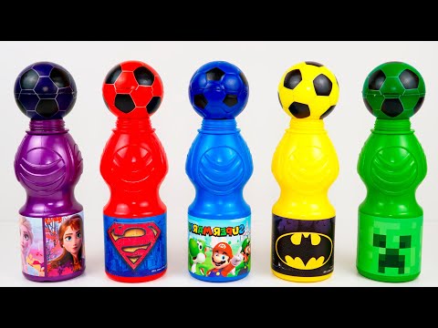 SUPERHERO CUPS ASMR FIGURES: Unboxing Surprise WITH Spiderman, Joker, Batman, AND Ironman Drop Beads