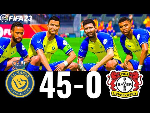 FIFA 23 - MESSI, RONALDO, MBAPPE, NEYMAR, ALL STARS | AL NASSR 45-0 LEVERKUSEN  | PS5 4K GAMEPLAY