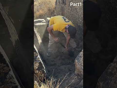 I turned the rock crevice into a safe and comfortable shelter with a fireplace|#shorts #short