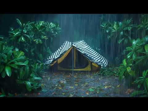 Beat Insomnia & Relieve Stress With Soothing Rain Sounds On Tent | Deep Sleep, Release Of Melatonin