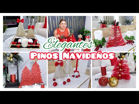 4 ELEGANTES PINOS NAVIDEÑOS PARA LAS MESAS 🎄 ORIGINALES  DIVERTIDOS Y  ECONÓMICOS