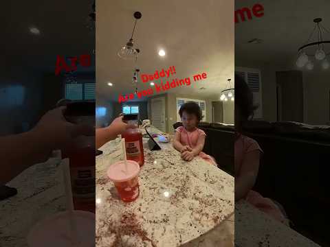 #familyvlog Chloe Caught Dad Drinking Her Strawberry Juice—and She Was Not Having It.