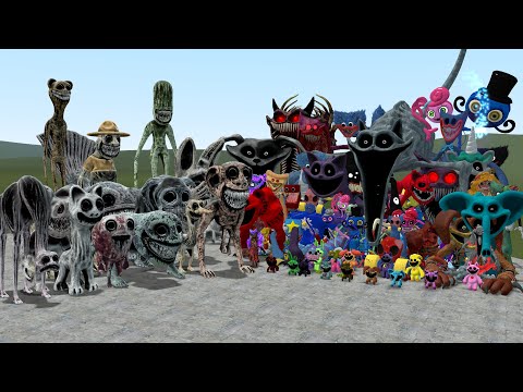 NEW ALL ZONOMALY MONSTERS VS ALL POPPY PLAYTIME CHAPTER 3-1 CHARACTERS In Garry's Mod!