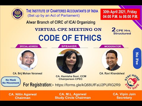 Virtual CPE Meeting on Code of Ethics 