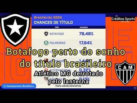 Atlético MG perdeu para o lanterna e as chances de título para o Botafogo Palmeiras etc