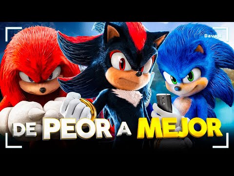 Las 3 PELÍCULAS de Sonic: De PEOR a MEJOR