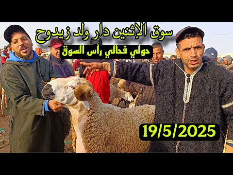 مباشرة من سوق الإثنين دار ولد زيدوح ثمن الحولي والحولية والنعجة تاريخ 19/5/2025 فرجة ممتعة وشكرا 🐑🐏