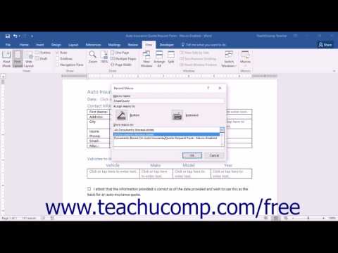 Word 2016 Tutorial Recording Macros Microsoft Training