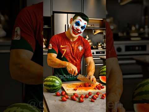 🔪🍓🚔 Ronaldo Covered in Strawberry Juice… But It’s Not What Messi Thinks! #ronaldo #messi #cr7