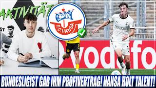 Hansa Rostock verpflichtet Juwel von Borussia Mönchengladbach ✅ Bundesligist gab ihm Profivertrag!