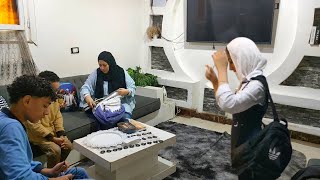 روتين أول يوم مدرسة 🎒 وكتب وادوات مدرسية📚✏️ وتحضيرات ليلة المدرسة🛍️
