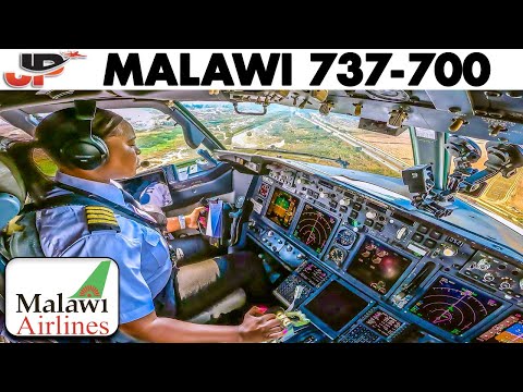 Malawi Boeing 737 Cockpit to Zambia & Zimbabwe