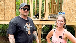 Couple Building Off-Grid Cabin Alone In The Canadian Wilderness