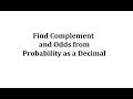 Odds and Probability Concepts