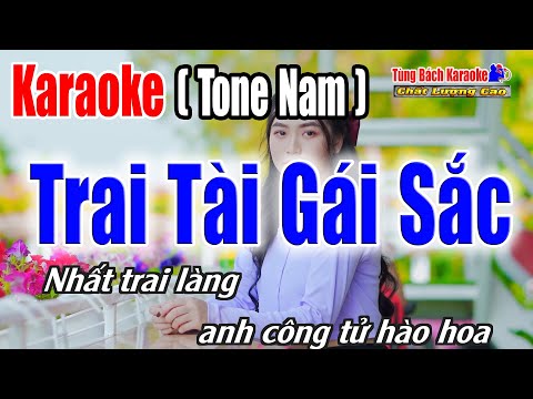 Trai Tài Gái Sắc || Karaoke Tone Nam – Bản Cha Cha Beat Hay Dễ Hát [ Nhạc Sống Tùng Bách ]