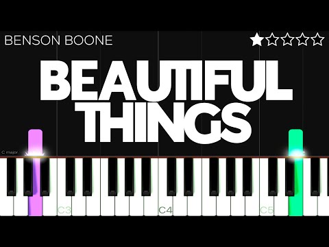 Benson Boone - Beautiful Things | EASY Piano Tutorial