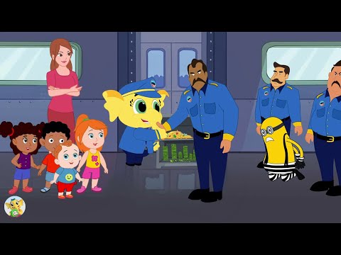 Police Chase Thief in Train | Emmie Save The Treasure from Bad Guy |Nursery Rhymes| BabyToonz KidsTV