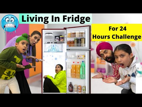 Living In Fridge For 24 Hours Challenge | Ramneek Singh 1313 | RS 1313 VLOGS